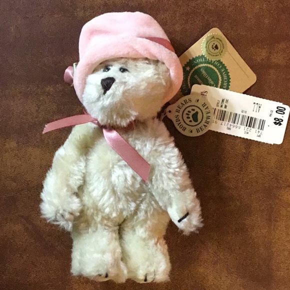 VINTAGE BOYDS BEARS & FRIENDS Pink-Hat Jointed Plush Trio (2 NWT) 1990s–Y2K Gift - Picture 10 of 15
